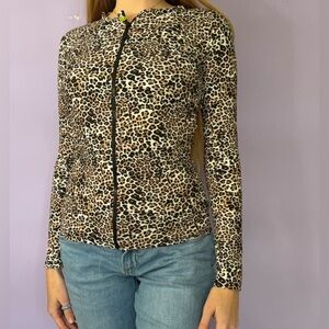 betsey johnson animal print rash guard